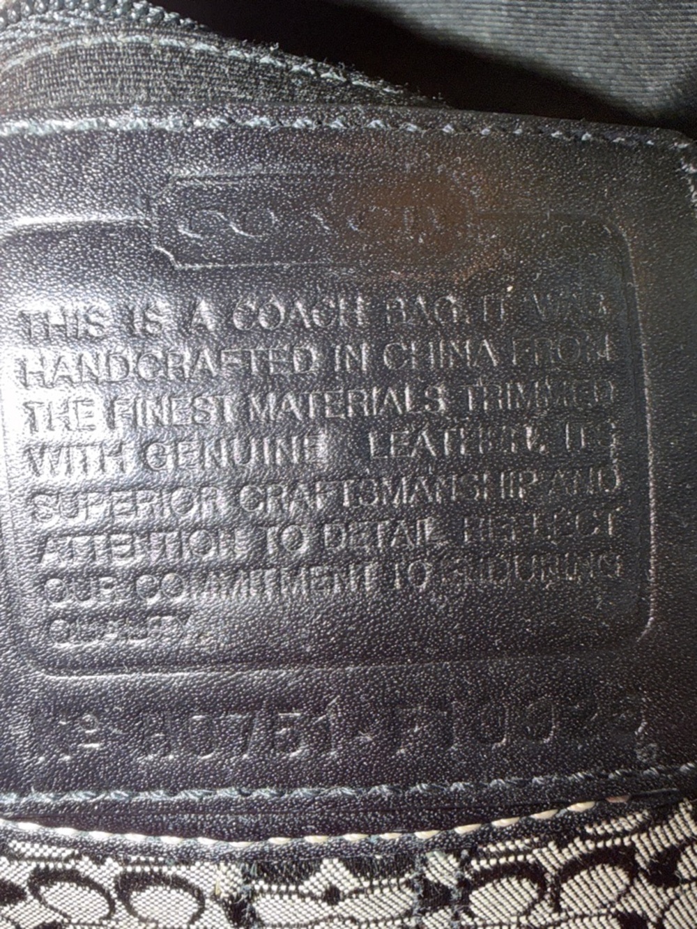 Vintage Coach SoHo Black Jacquard Signature Canvas Shoulder Bag F10926 - Picture 3 of 9